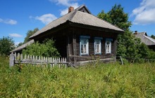 Бревенчатый дом в тихой деревне, рядом с рекой и лесом, 300 км от МКАД