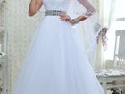 Смотреть foto Свадебные платья Продам Свадебное платье пышное с поясом из страз 33967370 в Москве