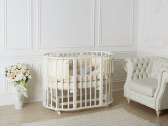 Просмотреть foto  Стильные детские круглые кроватки 3в1 Incanto Gio от дизайнеров из Италии! 38701732 в Твери