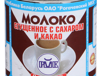 Скачать бесплатно фото Сгущенное молоко Молоко сгущенное Рогачевъ с сахаром и какао 380г ж/б 40667708 в Москве