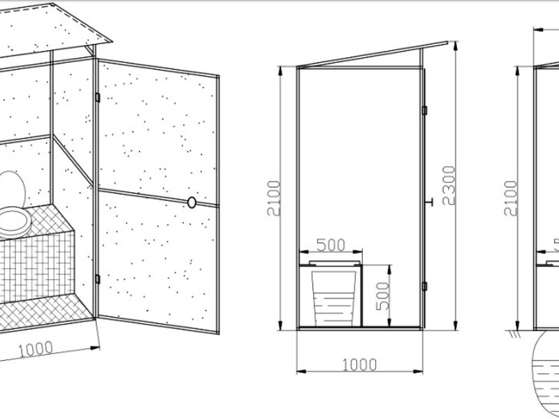 Каркас туалета для дачи своими руками чертеж