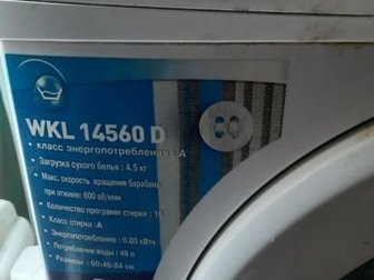 WKL 14560 , 4,5кг белья, потребление воды 49литров, размер 60*46*84 см, в Омске