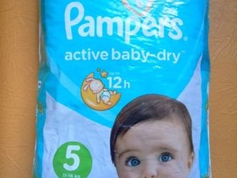 Pampers active baby-dry, 5 размер, 11-16 кг, 33 штуки,  Мы выросли,  Осталось, Состояние: Новый в Омске