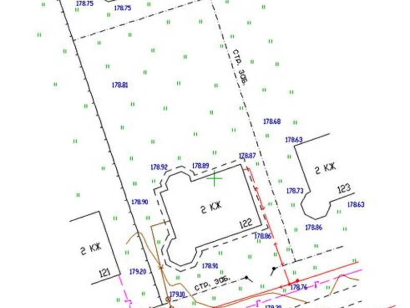 Топографическая карта земельного участка для газификации