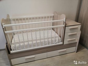 Кровать собирается как на правую так и на левую сторону,  Пеленальный столик Состоит из модульных элентов, которые по мере взросления ребенка можно использовать в Рубцовске